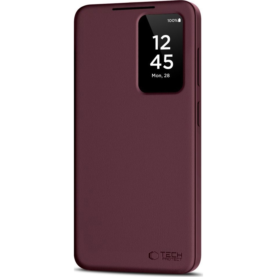 Etui z klapką Tech-Protect Smart Wallet dla Samsung Galaxy S26 Plus, bordowe